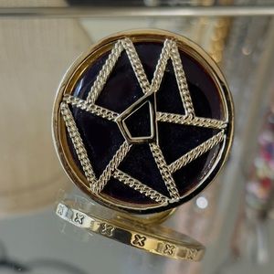 Artisan Large Abstract Round Ring sz 6.5